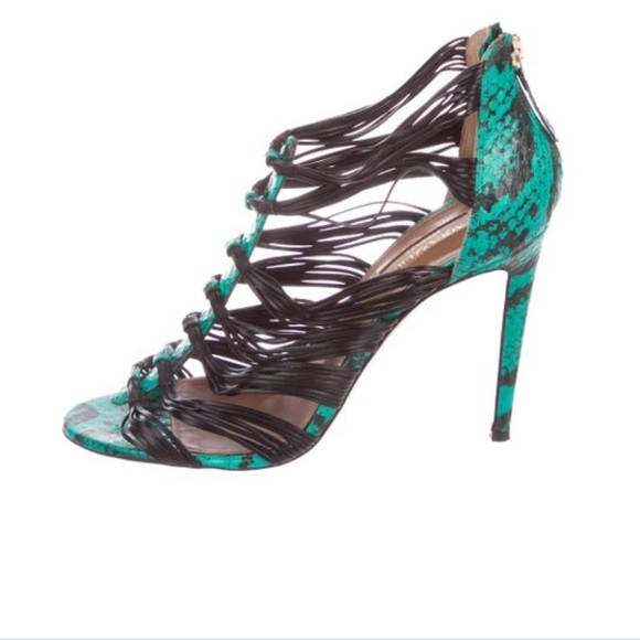 Aquazzura Shoes - Aquazzura Xena sandals 37.5 emerald green with box